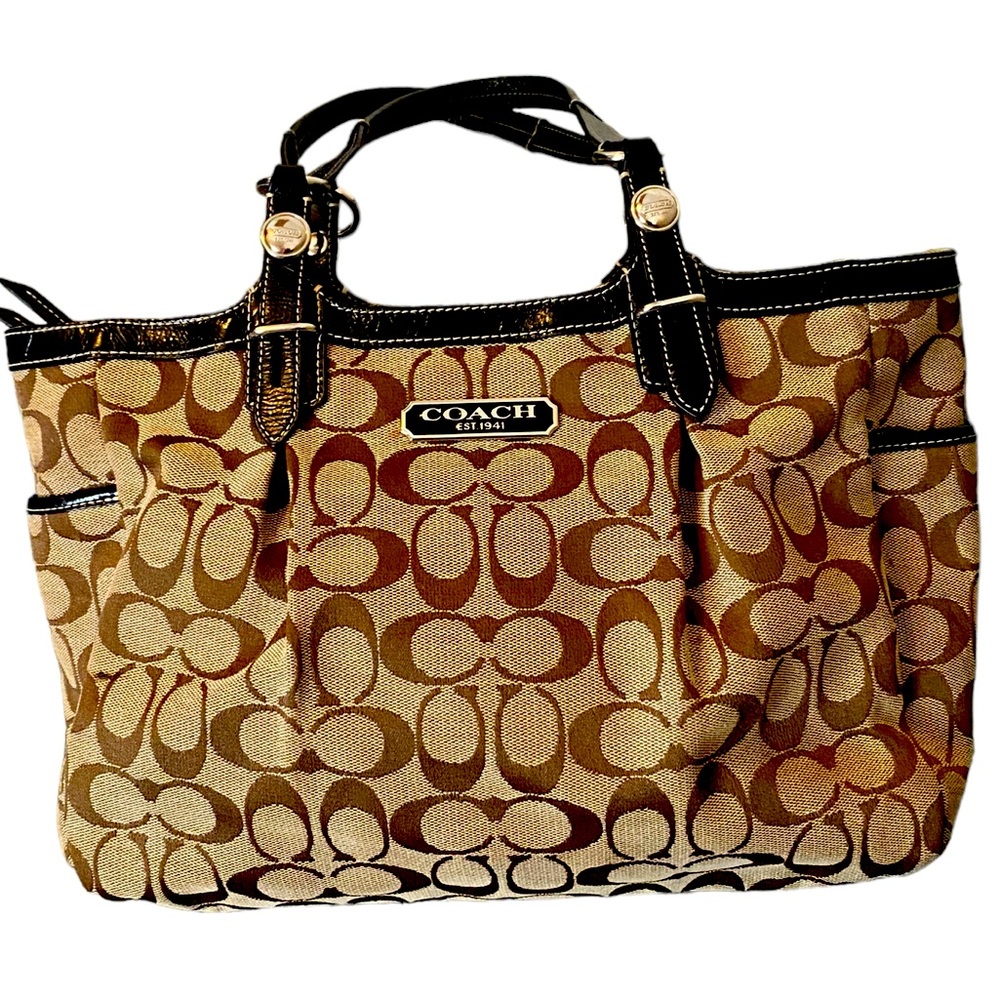 💲SALE💲Coach Gallery East West Signature Monogram Canvas Tote - Great Condition